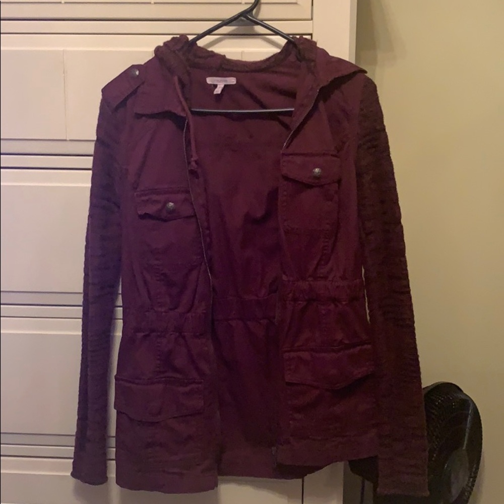 Maroon maurices long sleeve coat
